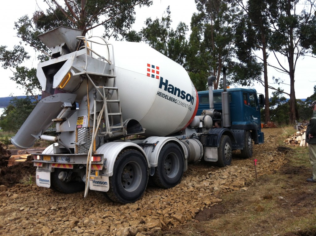 The first concrete truck. They look heavy - they are