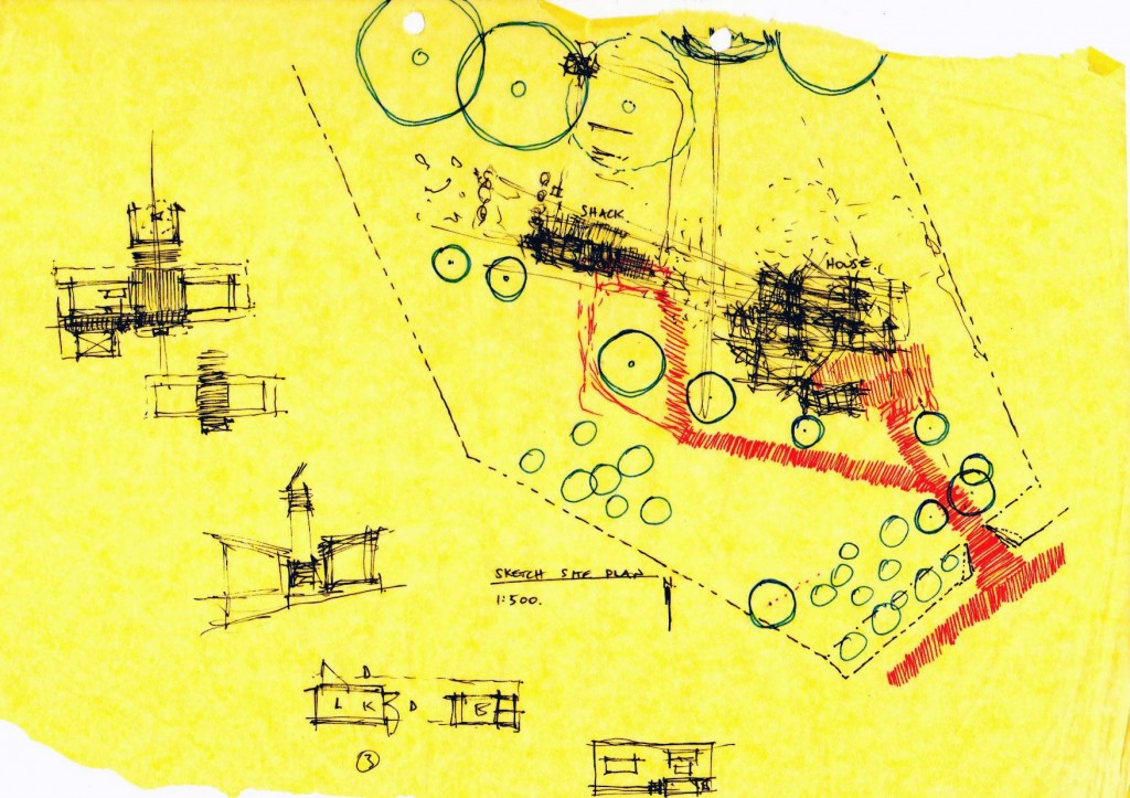 Site Plan sketch - the first design sketch