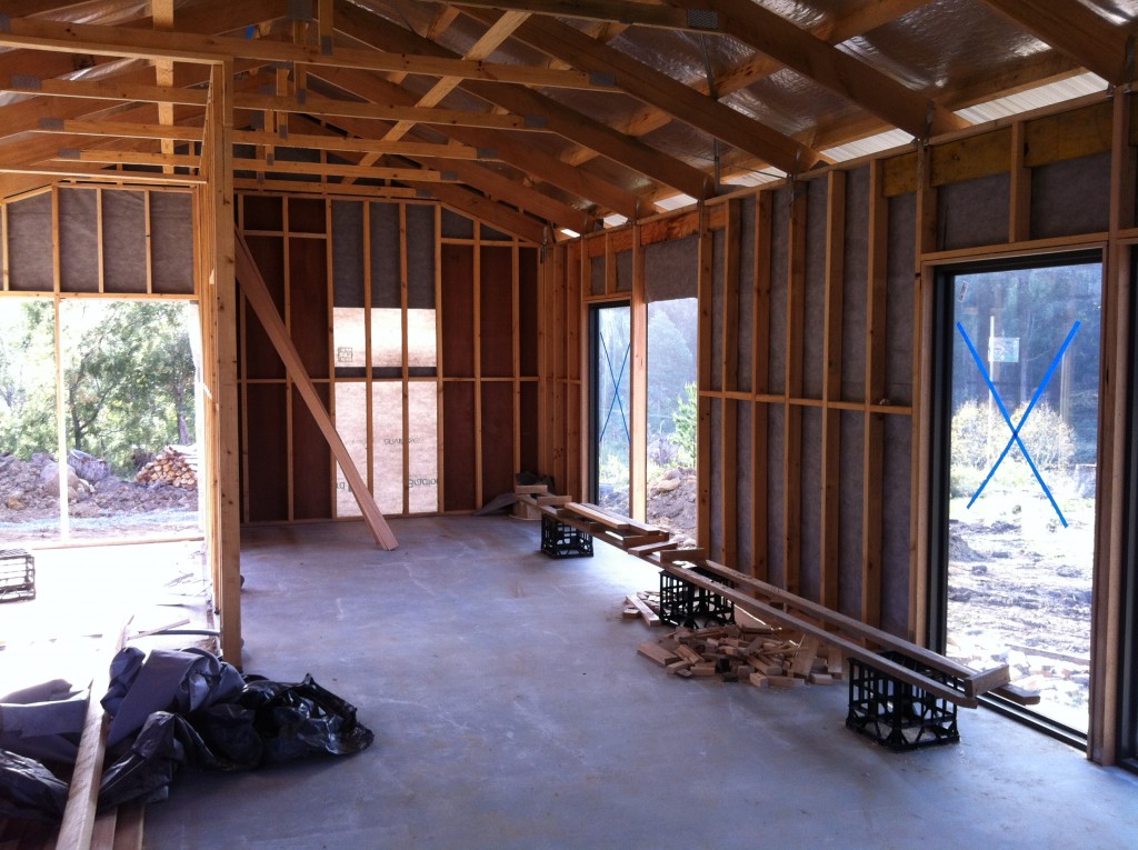 Enclosure: inside the building feels very different with the wall wrap up