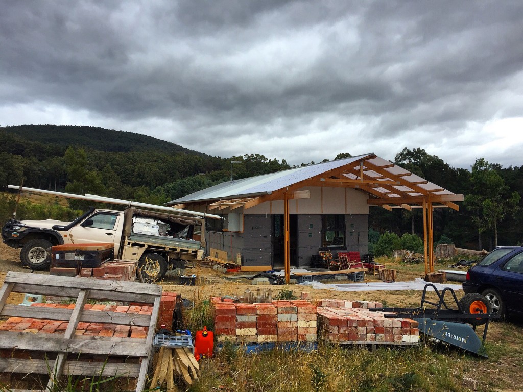 Ready to go: clean recycled bricks [photo credit: Sarah Lynn Rees]