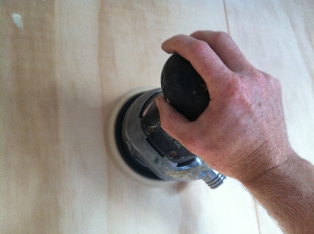 Dust maker: sanding the walls