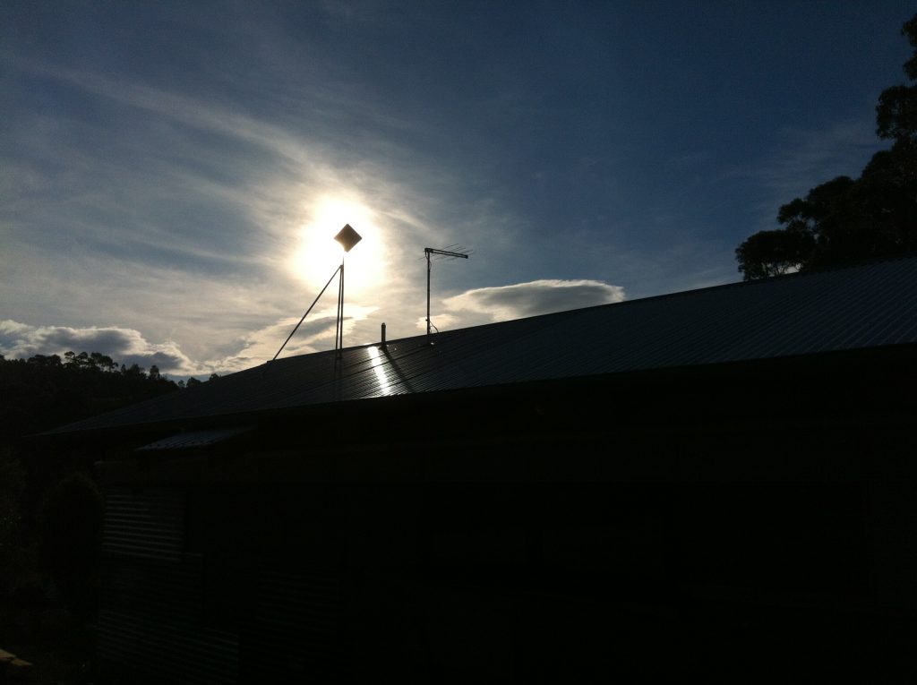 Sun block: the NBN receiver - big enough to cause an eclipse