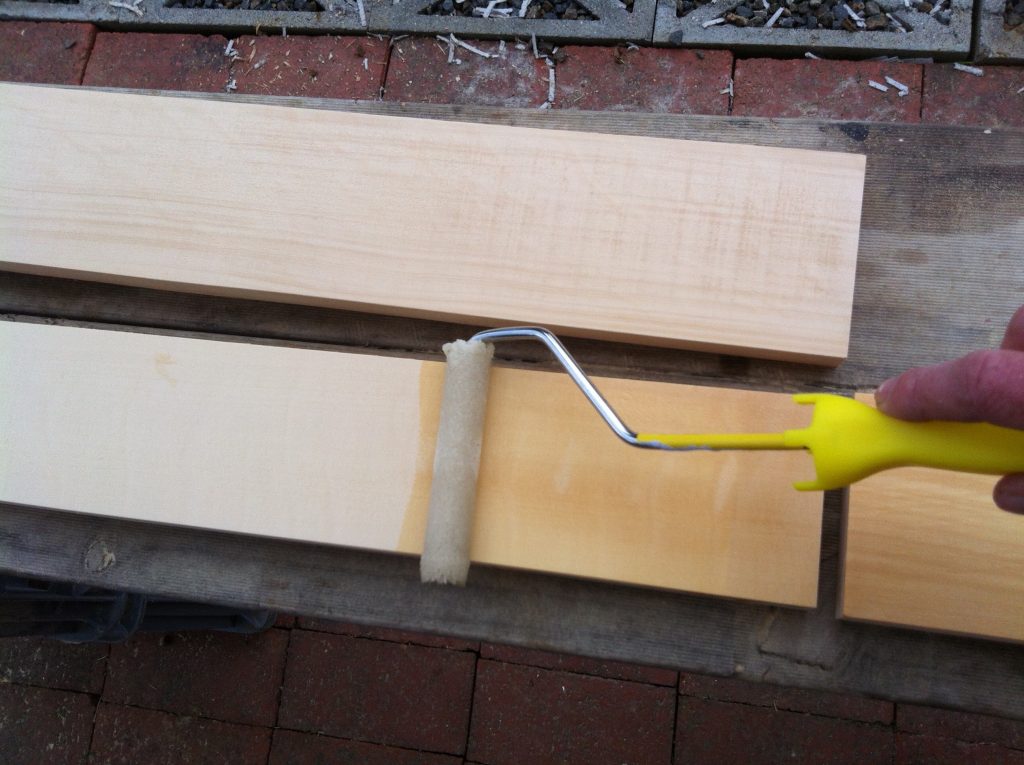 Roll-on protection: applying the wood protector undercoat