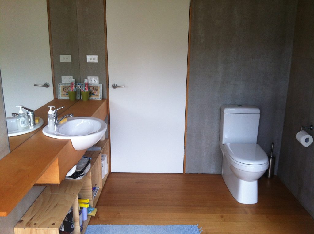 Spacious: the finished bathroom, complete with toilet roll holder